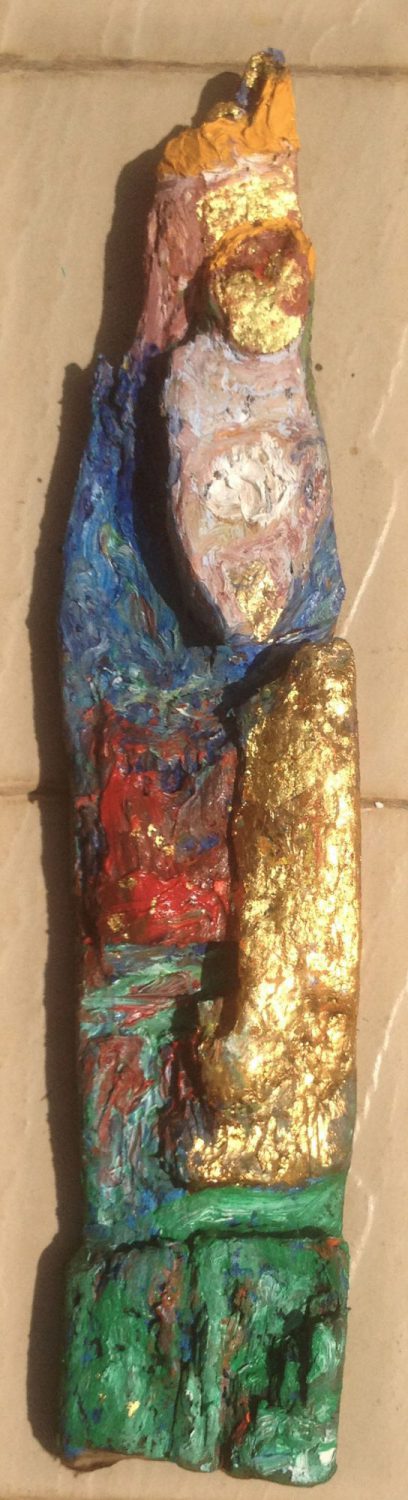 Jour de marché à Bamako 2, huile sur panneau traité, 30 x 40 cm (laisser la place peinture en cours)